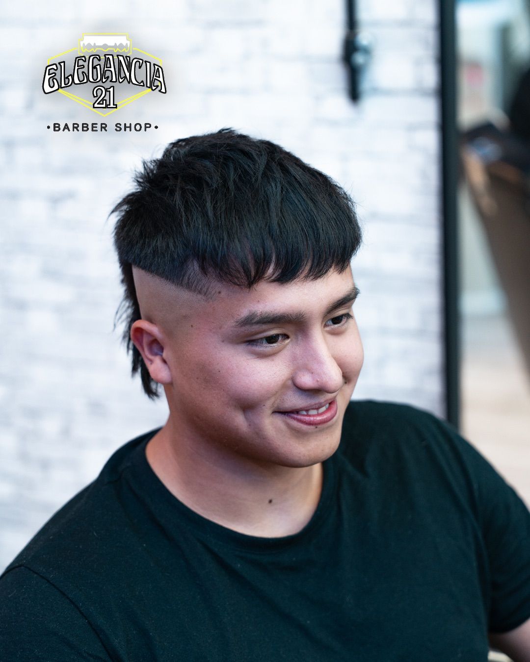 Mullet con burst fade
